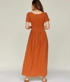 Dresses^Christy Dawn The Scarlet Dress Rust Gauze