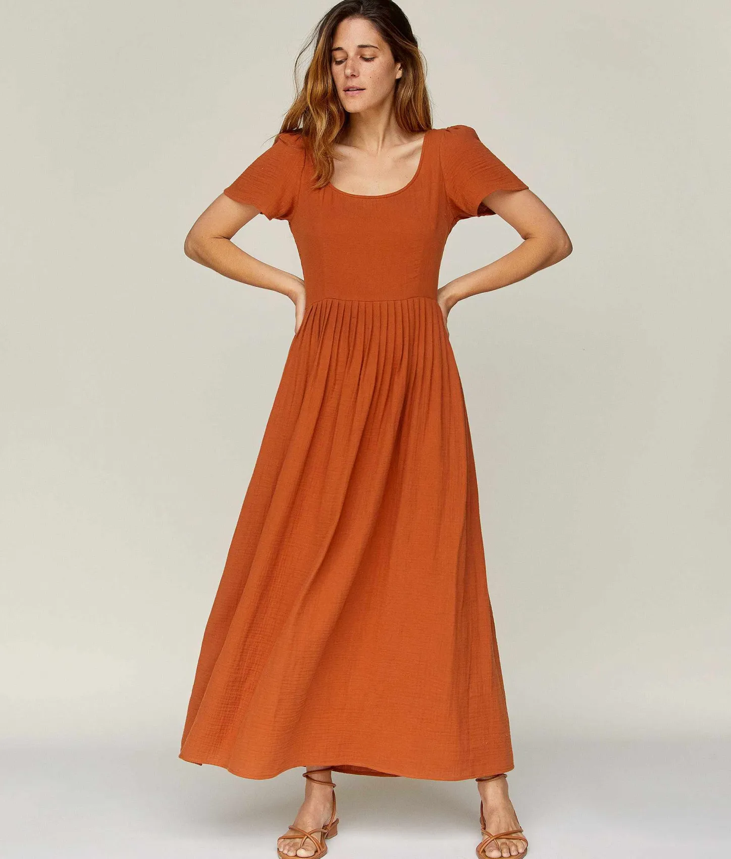 Dresses^Christy Dawn The Scarlet Dress Rust Gauze