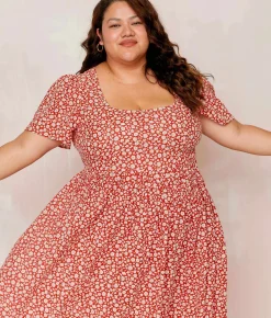 Dresses^Christy Dawn The Scarlet Dress Extended Crimson Calendula