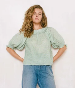 Dresses^Christy Dawn The Suraya Blouse Ditsy Teal